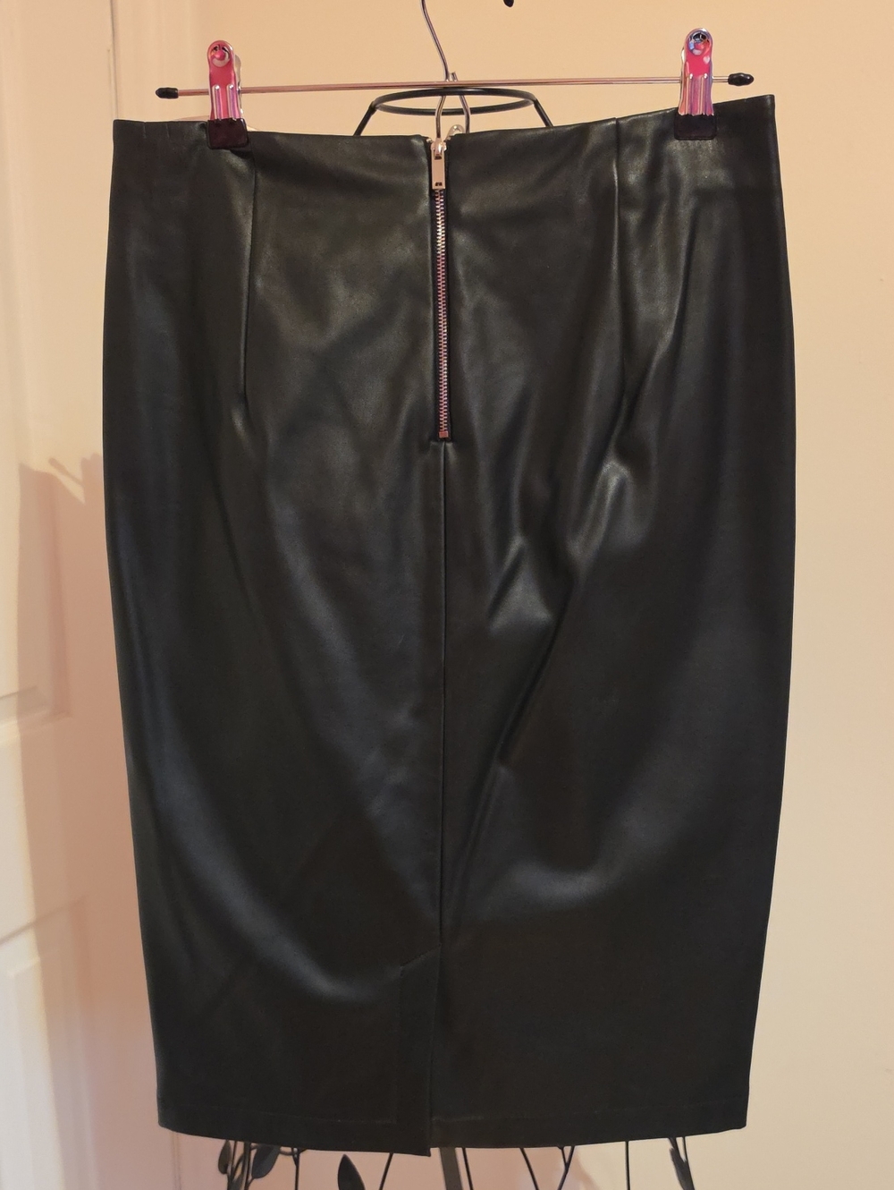 Faux Leather Pencil Skirt - Picture 3 of 4